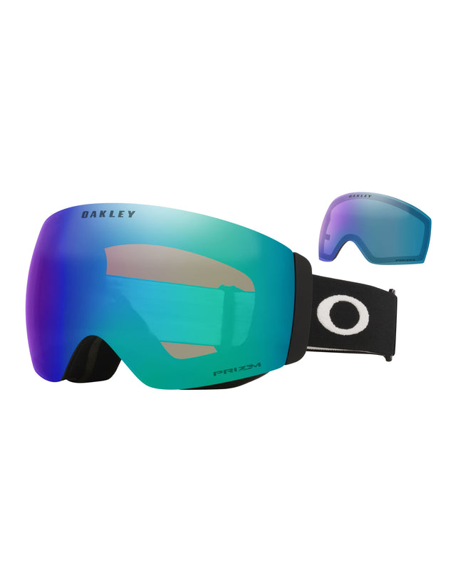 Oakley Flight Deck Pro M Ski Goggles-Matte White / Prizm Argon Lens + Prizm Iced Spare Lens-aussieskier.com
