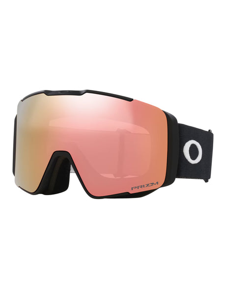 Oakley Line Miner Pro M Asian Fit Ski Goggles-Matte Black / Prizm Rose Gold Lens + Prizm Iced Spare Lens-aussieskier.com