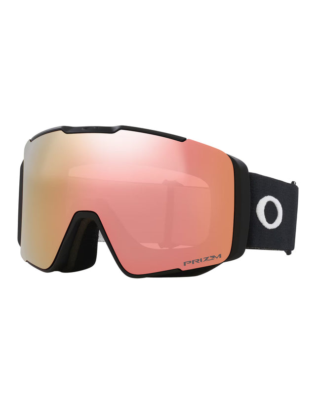 Oakley Line Miner Pro M Asian Fit Ski Goggles-Matte Black / Prizm Rose Gold Lens + Prizm Iced Spare Lens-aussieskier.com