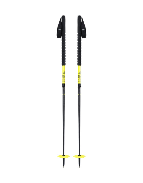 Black Crows Duos Freebird Adjustable Ski Poles-Black / Yellow-aussieskier.com