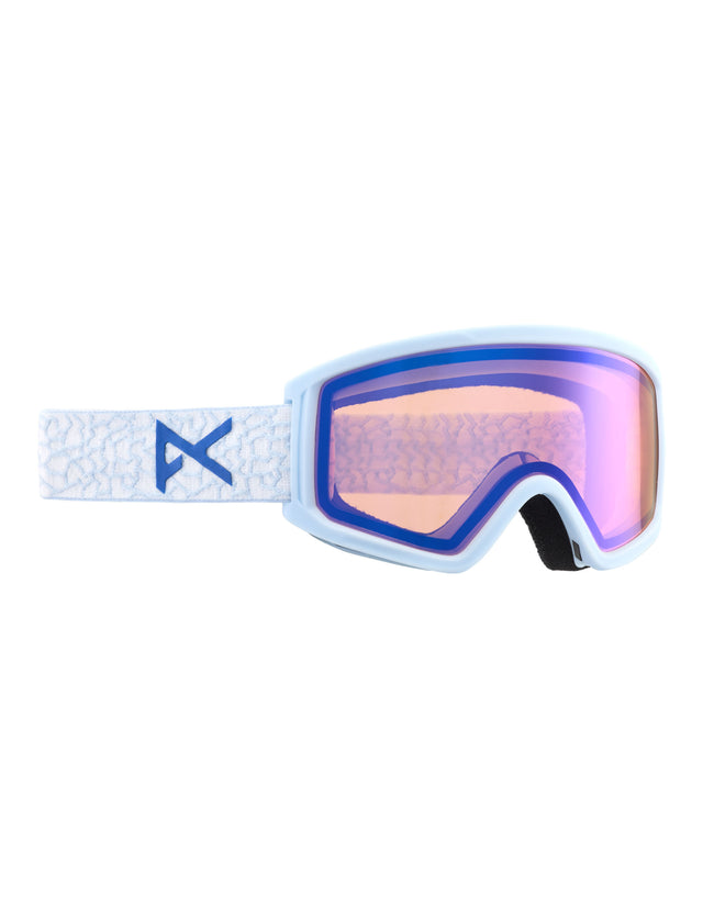 Anon Tracker Junior Ski Goggles-Crackle / Blue Amber Lens-aussieskier.com