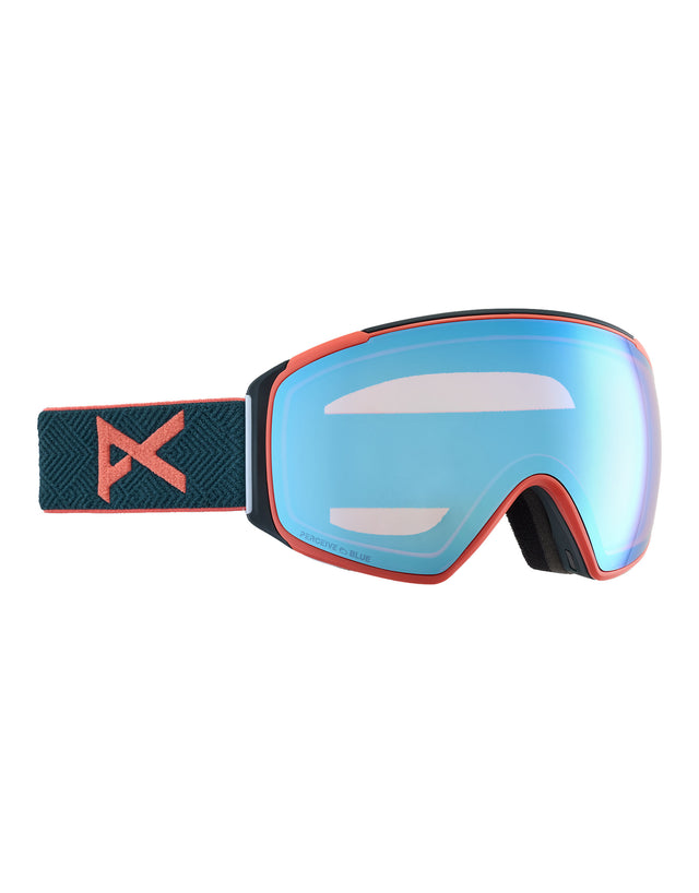 Anon M4S Toric MFI Ski Goggles-Deep Emerald / Perceive Blue Lens + Perceive Pink Spare Lens-aussieskier.com