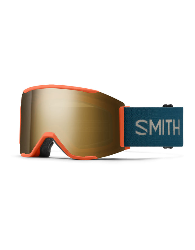 Smith Squad Mag Ski Goggles-Rust / Chromapop Sun Black Gold Mirror Lens + Chromapop Storm Blue Sensor Mirror Spare Lens-aussieskier.com