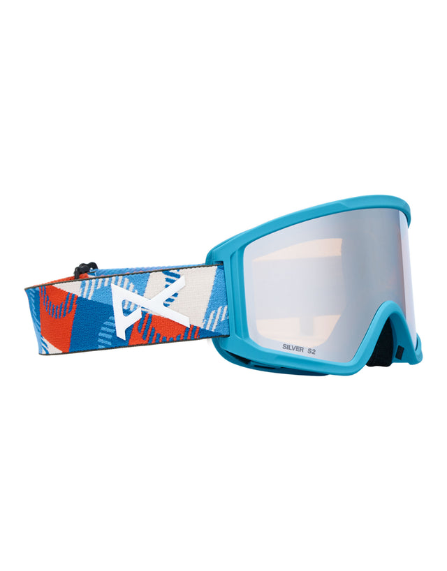 Anon Tracker Junior Ski Goggles-Patchwork Silver Amber Lens-aussieskier.com