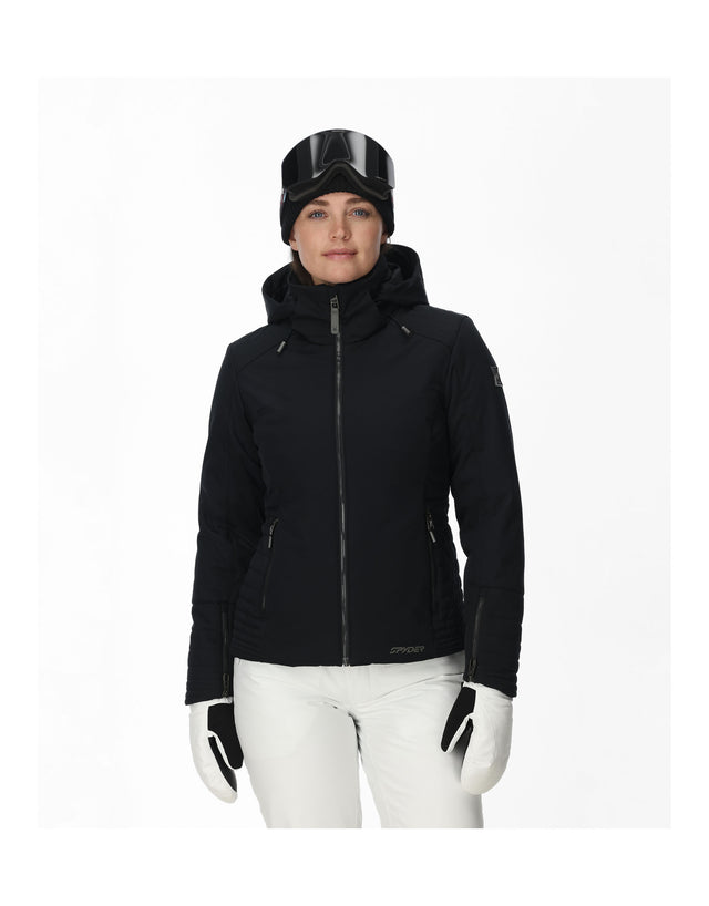 Spyder Schatzi Womens Ski Jacket-Small / 6-Black-aussieskier.com