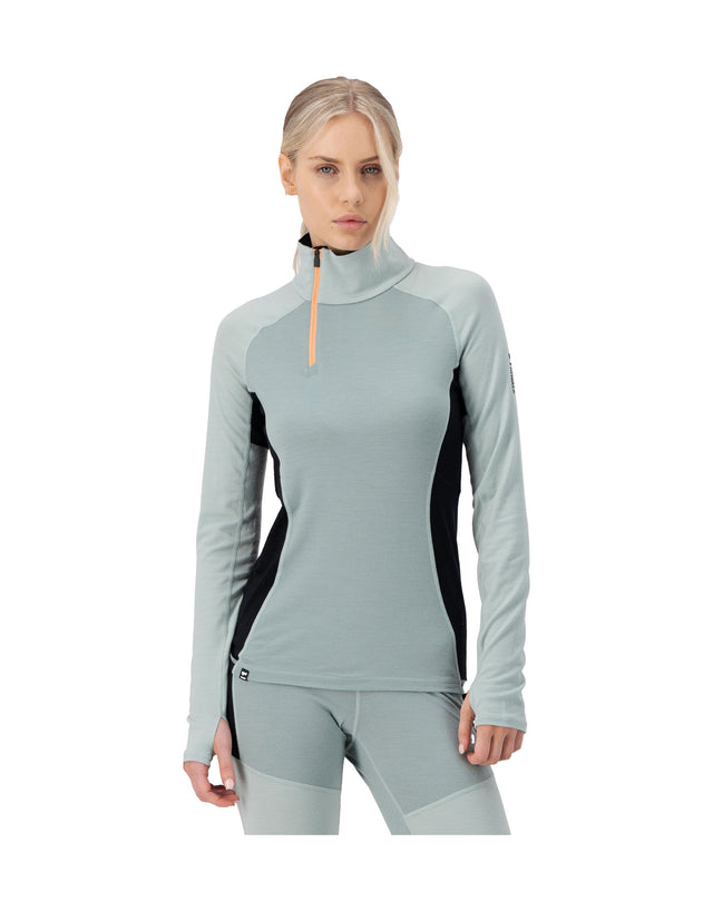 Mons Royale Womens Olympus 3.0 Half Zip Base Layer-aussieskier.com