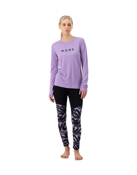 Mons Royale Womens Yotei BF Tech Long Sleeve Base Layer-aussieskier.com