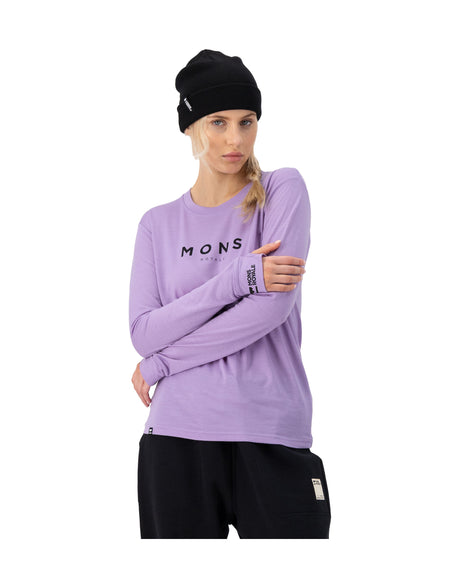 Mons Royale Womens Yotei BF Tech Long Sleeve Base Layer-aussieskier.com