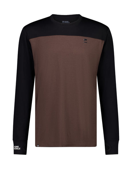 Mons Royale Mens Yotei Tech Long Sleeve Base Layer-Small-Cedar / Black-aussieskier.com