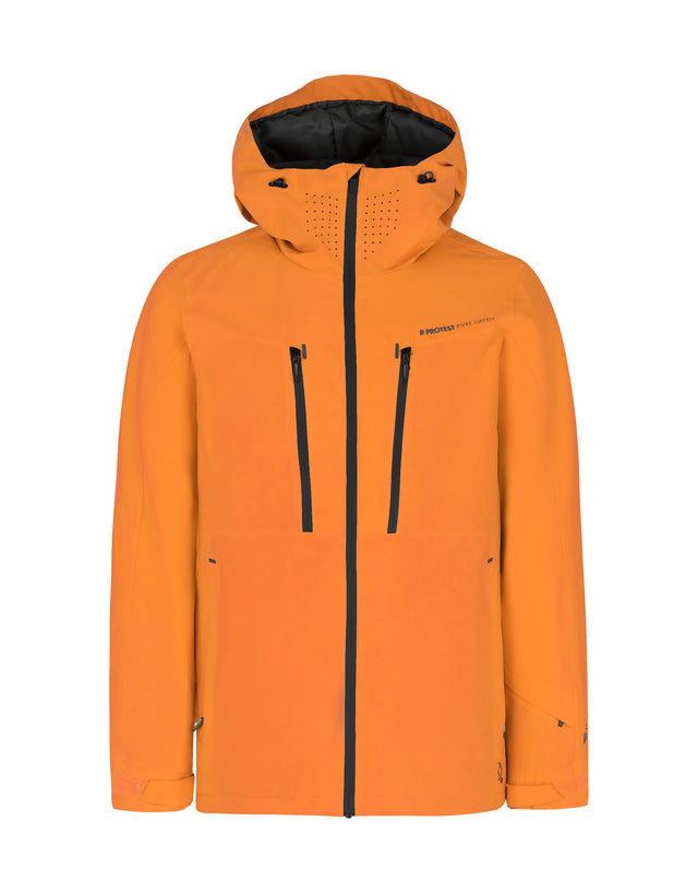 Protest Timothy Ski Jacket-Small-Caramel Yellow-aussieskier.com