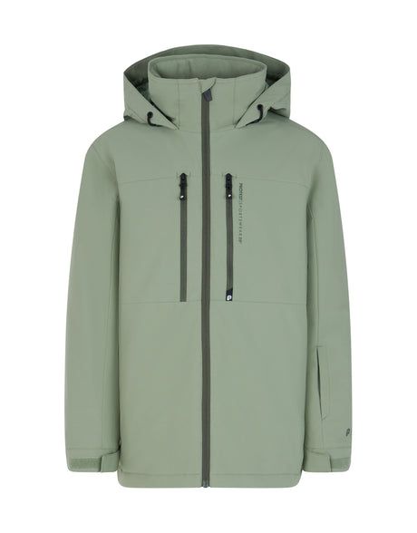 Protest Flynty Kids Ski Jacket-140 (10)-Marl Green-aussieskier.com