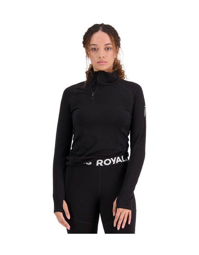 Mons Royale Womens Olympus 3.0 Half Zip Base Layer-aussieskier.com