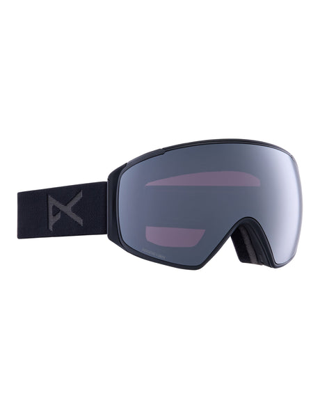Anon M4S Toric MFI Low Bridge Ski Goggles-Smoke / Perceive Onyx Lens + Perceive Violet Spare Lens-aussieskier.com