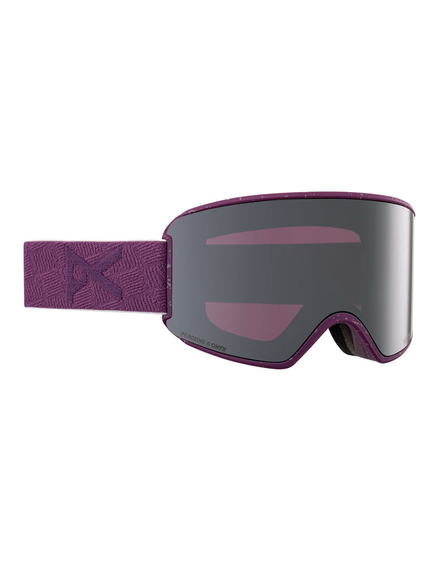Anon WM3 MFI Womens Ski Goggles-Grape / Perceive Onyx Lens + Perceive Violet Spare Lens-aussieskier.com