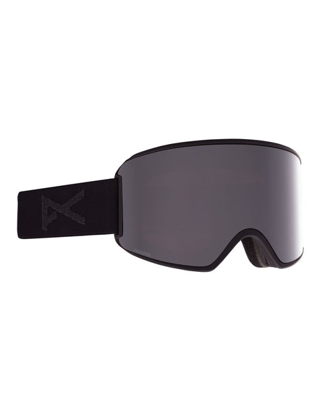 Anon WM3 MFI Womens Ski Goggles-Smoke / Perceive Onyx Lens + Perceive Violet Spare Lens-aussieskier.com