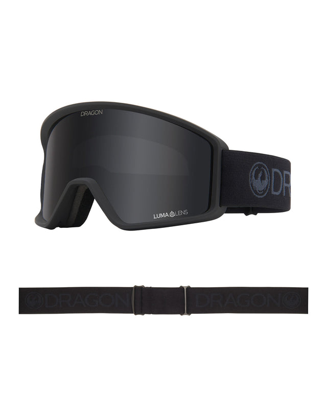 Dragon DXT OTG Ski Goggles-Blackout / Lumalens Dark Smoke Lens-aussieskier.com