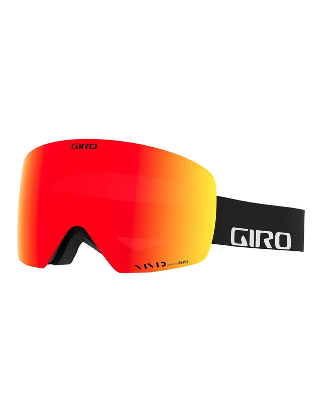 Giro Contour Ski Goggles-Black Wordmark / Vivid Ember Lens + Vivid Infrared Spare Lens-aussieskier.com