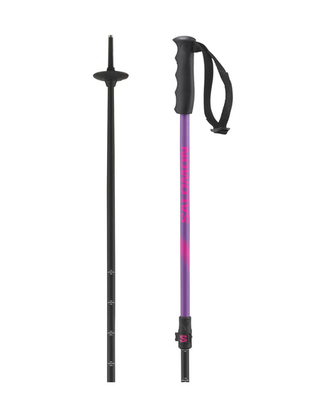 Salomon MTN Junior Adjustable Ski Poles-Purple-aussieskier.com
