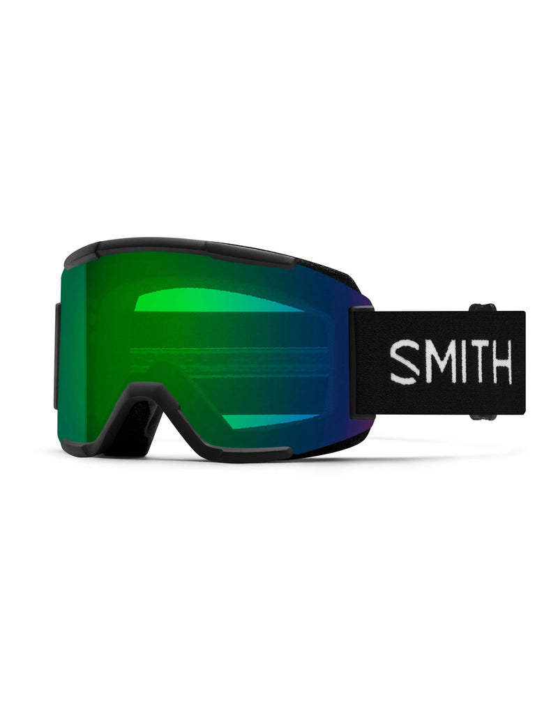 Smith Squad Ski Goggles-Black / Chromapop Everyday Green Mirror Lens + Clear Spare Lens-aussieskier.com