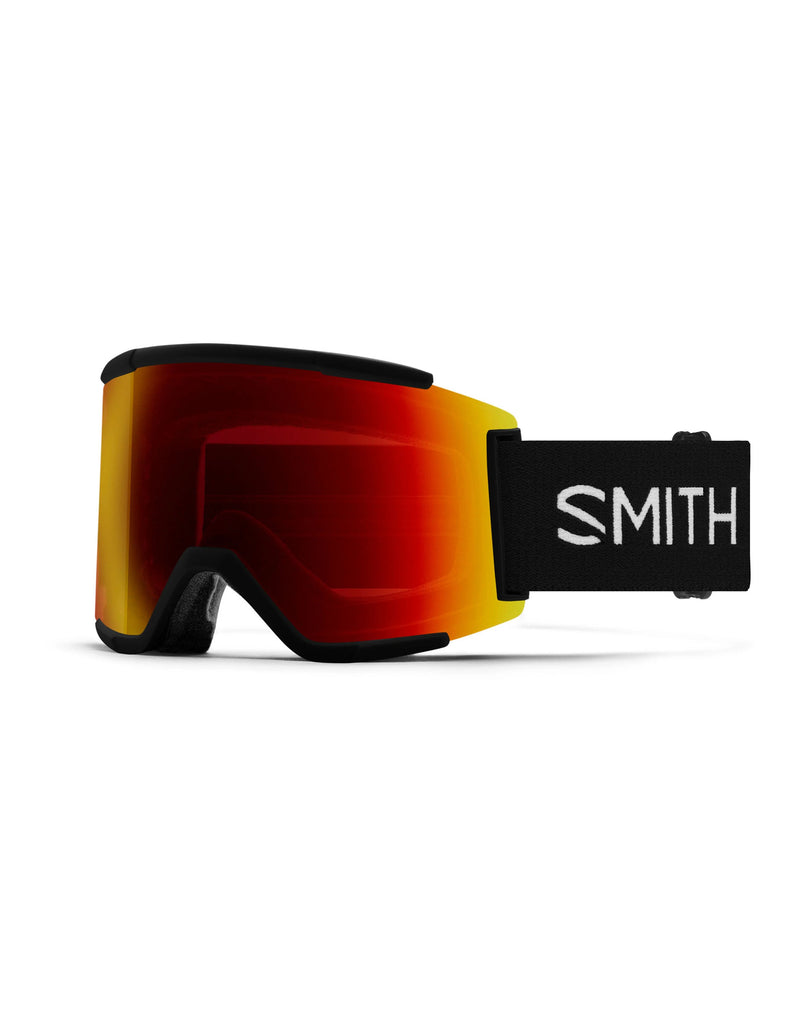 Smith Squad XL Ski Goggles-Black / Chromapop Sun Red Mirror Lens + Chromapop Storm Yellow Flash Spare Lens-aussieskier.com