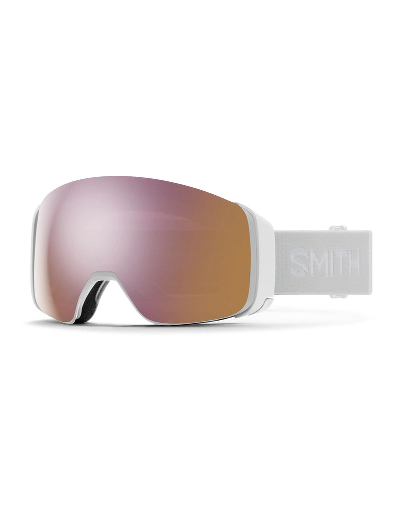 Smith 4D Mag Ski Goggles-White Vapour / Chromapop Everyday Rose Gold Mirror Lens + Chromapop Storm Yellow Flash Spare Lens-aussieskier.com