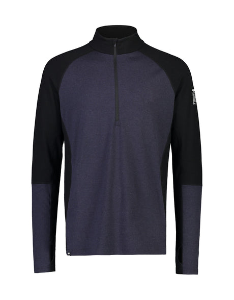 Mons Royale Mens Olympus 3.0 Half Zip Base Layer-Small-Black / 9 Iron-aussieskier.com