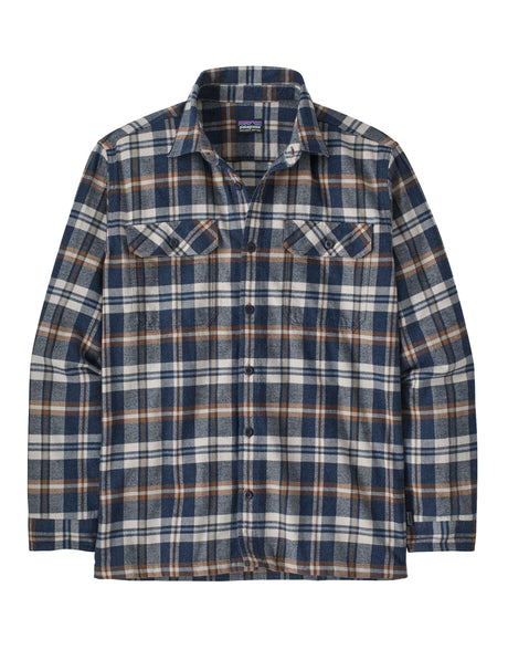 Patagonia L/S Organic Cotton MW Fjord Flannel Shirt-Small-Fields: New Navy-aussieskier.com