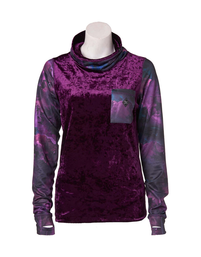 Rojo Womens Velvet Funnel Zip Base Layer Top-aussieskier.com