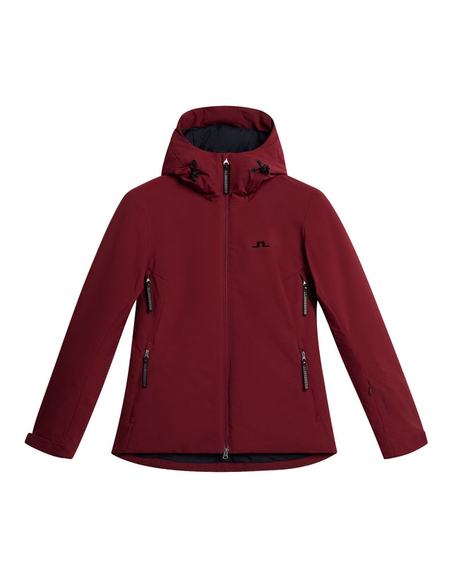 J.Lindeberg Starling Womens Ski Jacket-X Small-Cabernet-aussieskier.com