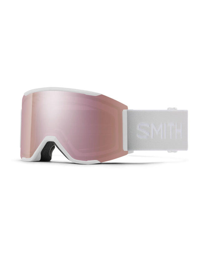 Smith Squad Mag Ski Goggles-White Vapour / Chromapop Everyday Rose Gold Mirror Lens + Chromapop Storm Rosh Flash Spare Lens-aussieskier.com