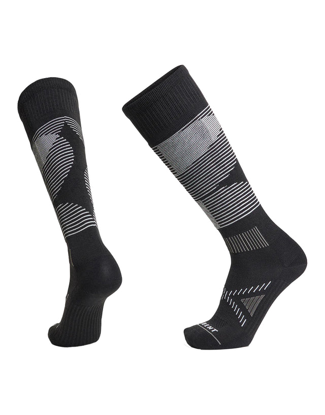 Le Bent Targeted Cushion Ski Socks-Small-Shred - Black-aussieskier.com