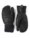 Hestra Leather Fall Line 3 Finger Ski Gloves-7-Black-aussieskier.com