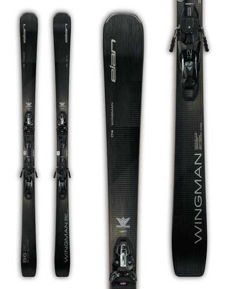 Elan Wingman 86 CTi Black Edition Skis + EMX 12 Bindings 2026-aussieskier.com