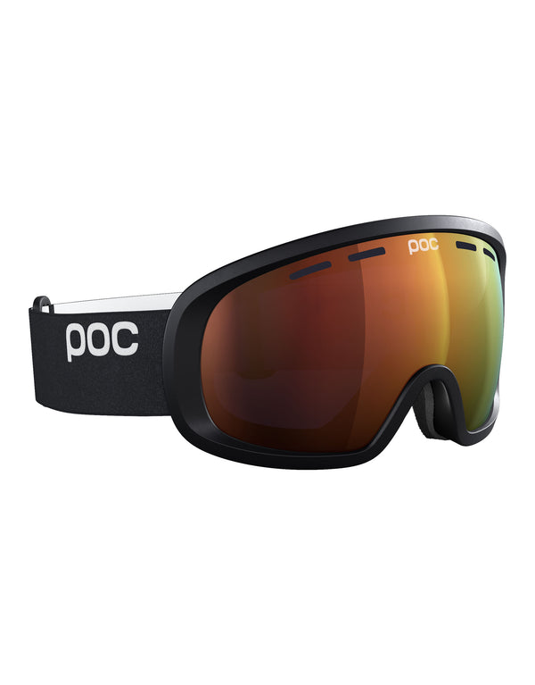 POC Fovea Mid Clarity Ski Goggles-Uranium Black / Spektris Orange Lens-aussieskier.com