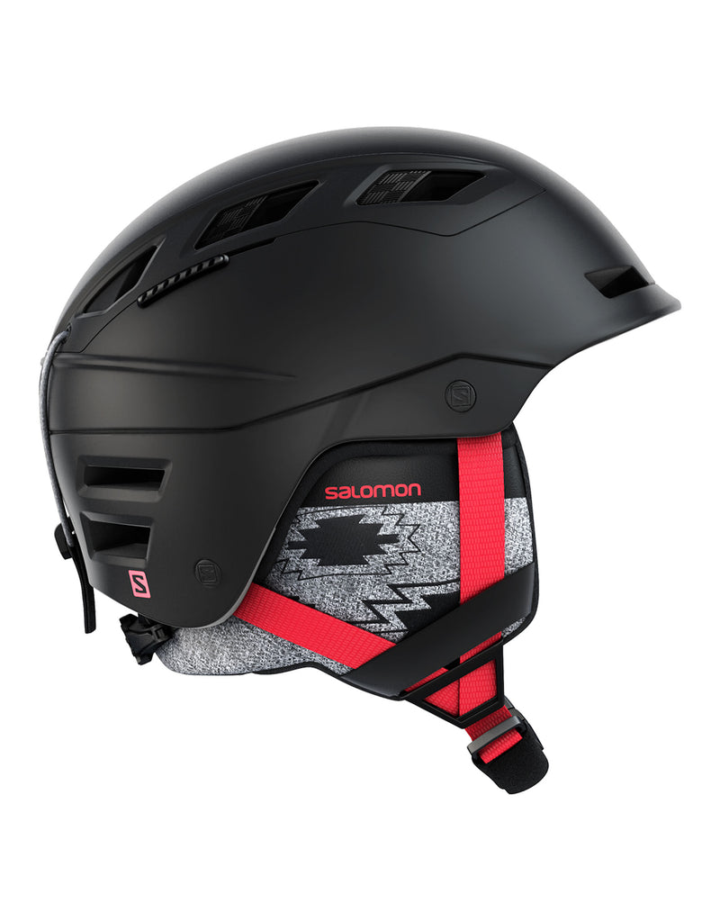 Salomon QST Charge Womens Ski Helmet-Small-Black / Coral-aussieskier.com