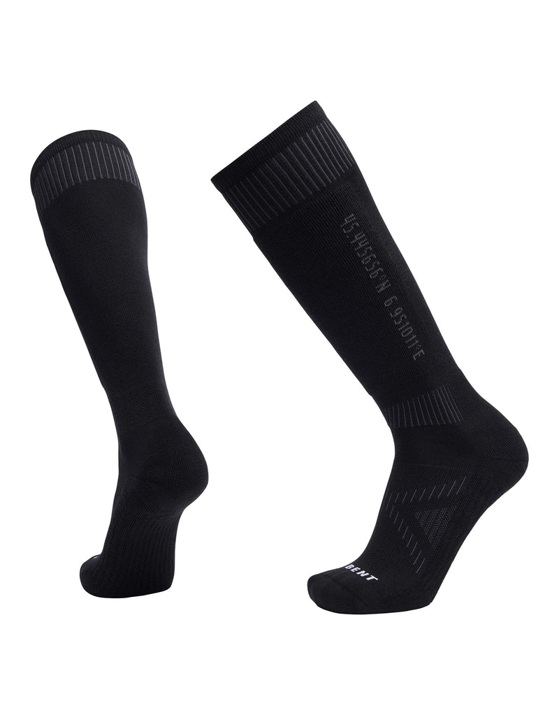 Le Bent Light Cushion Ski Socks-Small-Core Black-aussieskier.com