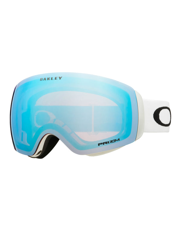 Oakley Flight Deck M Ski Goggles-Matte White / Prizm Sapphire Lens-aussieskier.com