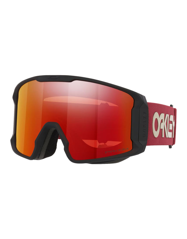 Oakley Line Miner L Ski Goggles-Black / Prizm Torch Lens (Red Strap)-aussieskier.com