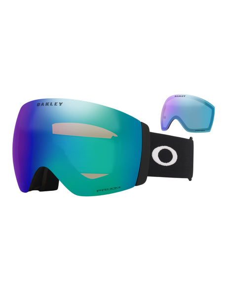 Oakley Flight Deck Pro L Ski Goggles-Matte Black / Prizm Argon Lens + Prizm Iced Spare Lens-aussieskier.com