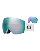 Oakley Flight Deck Pro L Ski Goggles-Matte White / Prizm Sapphire Lens + Prizm Iced Spare Lens-aussieskier.com