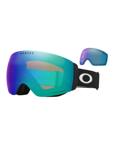 Oakley Flight Deck Pro M Ski Goggles-Matte White / Prizm Argon Lens + Prizm Iced Spare Lens-aussieskier.com