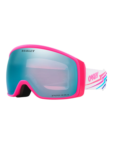 Oakley Flight Tracker M Ski Goggles-White Bolt / Prizm Sapphire Lens-aussieskier.com