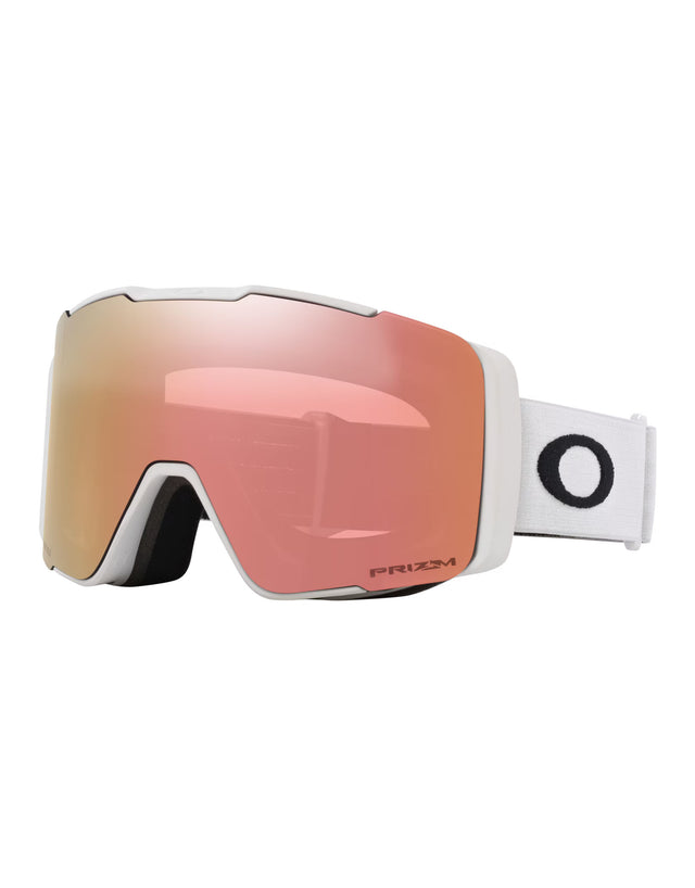 Oakley Line Miner Pro M Ski Goggles-Matte White / Prizm Rose Gold Lens + Prizm Sapphire Spare Lens-aussieskier.com