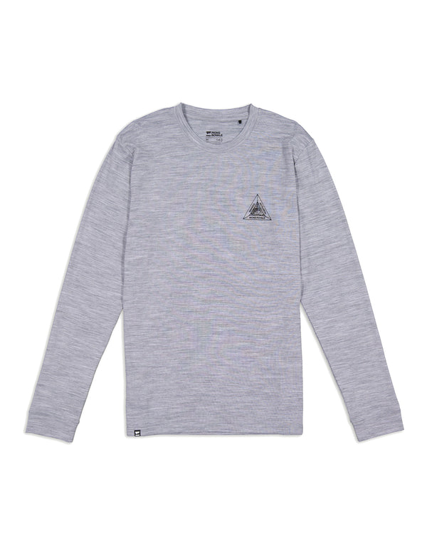 Mons Royale Mens Icon Long Sleeve Base Layer-Small-Grey Heather-aussieskier.com
