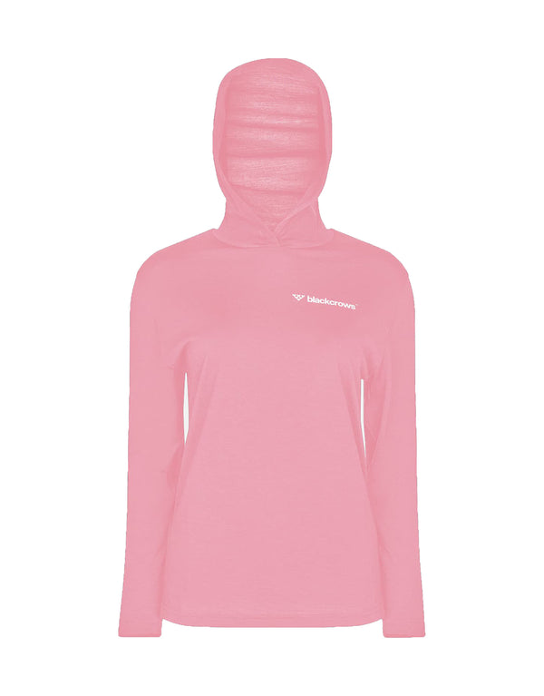 Black Crows Womens Hooded Merino Base Layer-Small-Old Rose-aussieskier.com