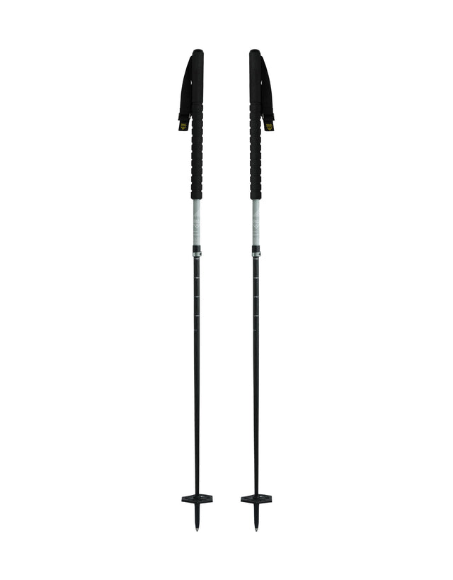 Black Crows Duos Freebird Adjustable Ski Poles-Black / Grey-aussieskier.com