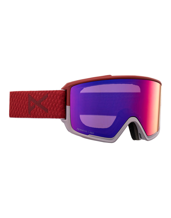 Anon M3 MFI Ski Goggles-Mars / Perceive Red Lens + Perceive Burst Spare Lens-aussieskier.com