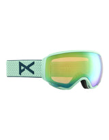 Anon WM1 MFI Womens Ski Goggles-Powder Mint / Perceive Green Lens + Perceive Pink Spare Lens-Standard Fit-aussieskier.com