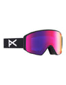 Anon M4 Cylindrical MFI Ski Goggles-Black / Perceive Red Lens + Perceive Burst Spare Lens-aussieskier.com