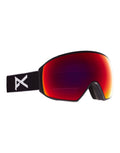 Anon M4 Toric MFI Low Bridge Fit Ski Goggles-Black / Perceive Red Lens + Perceive Burst Spare Lens-aussieskier.com